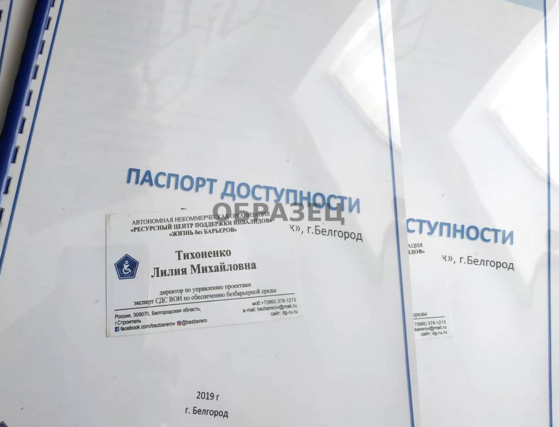 Паспорт доступности объекта